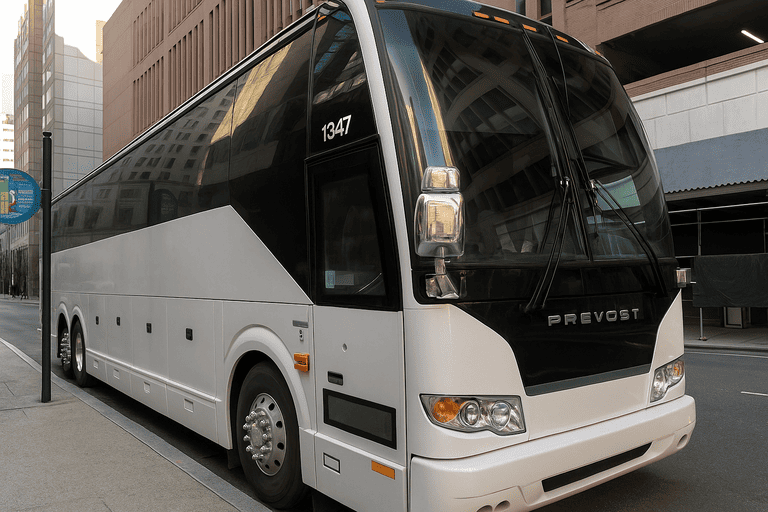 a Houston Coach Bus Service coach bus