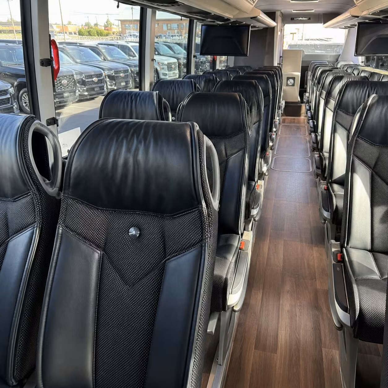 houston charter bus interior