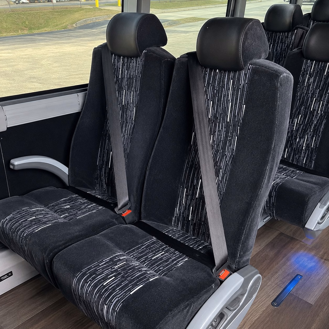 houston charter bus rental interior
